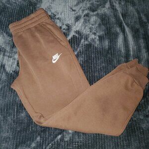Nike Sportswear Club Fleece Kids Brown / Chocolate Joggers size Large NWOT